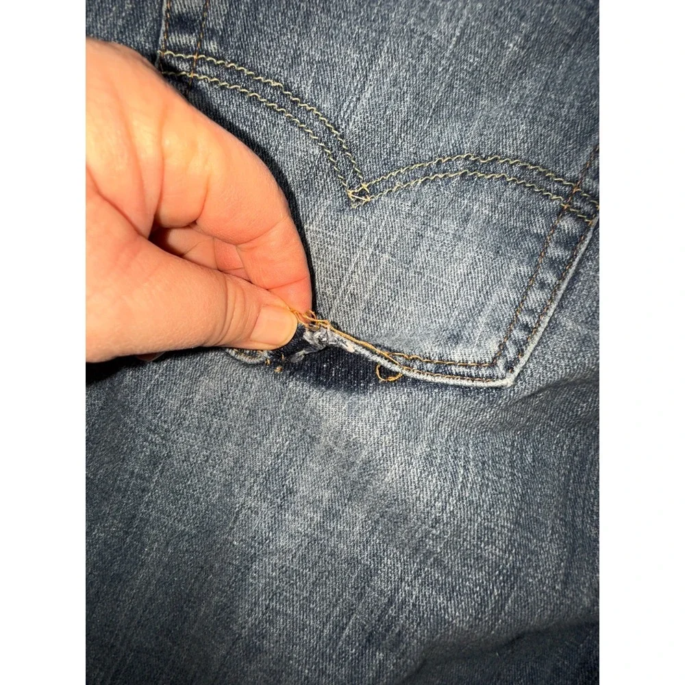 Levi's 514 Jeans Mens 40x30 Blue Denim 5 Pockets‎ Straight Leg Mid Rise Outdoor